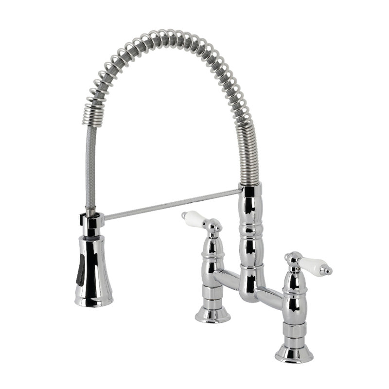 Kingston Brass Heritage Pull Down Bridge Faucet & Reviews Wayfair